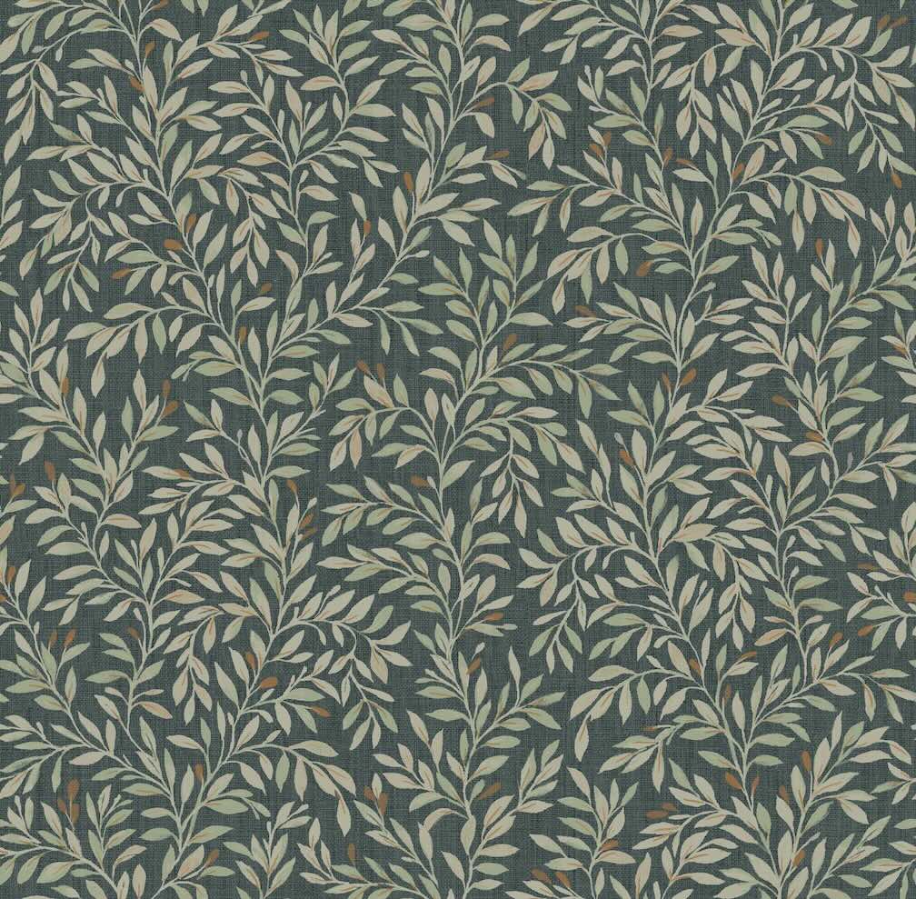 Next Ditsy Leaf Emerald Wallpaper