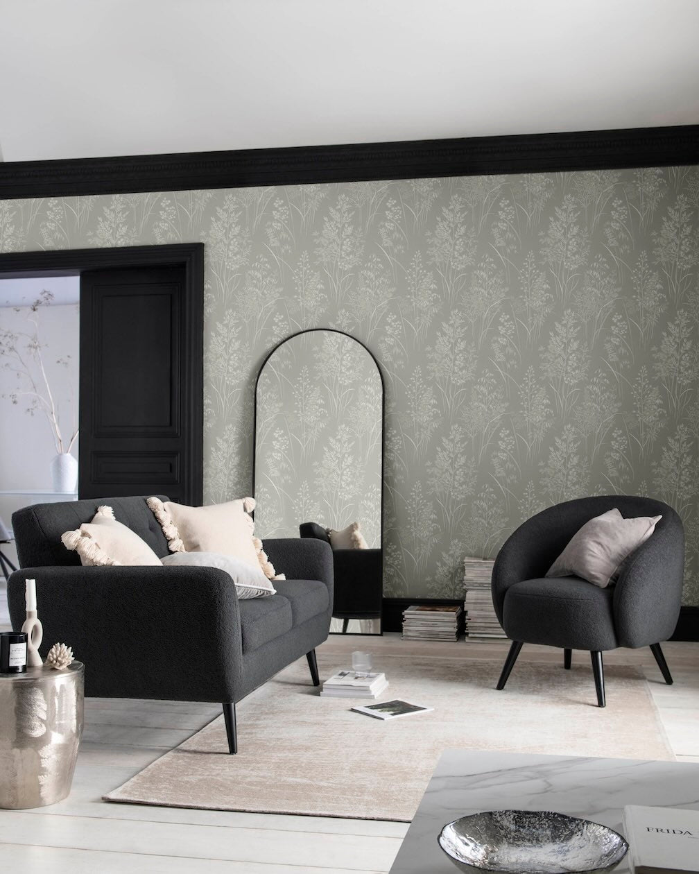 Next Leaf Sprigs Taupe Wallpaper