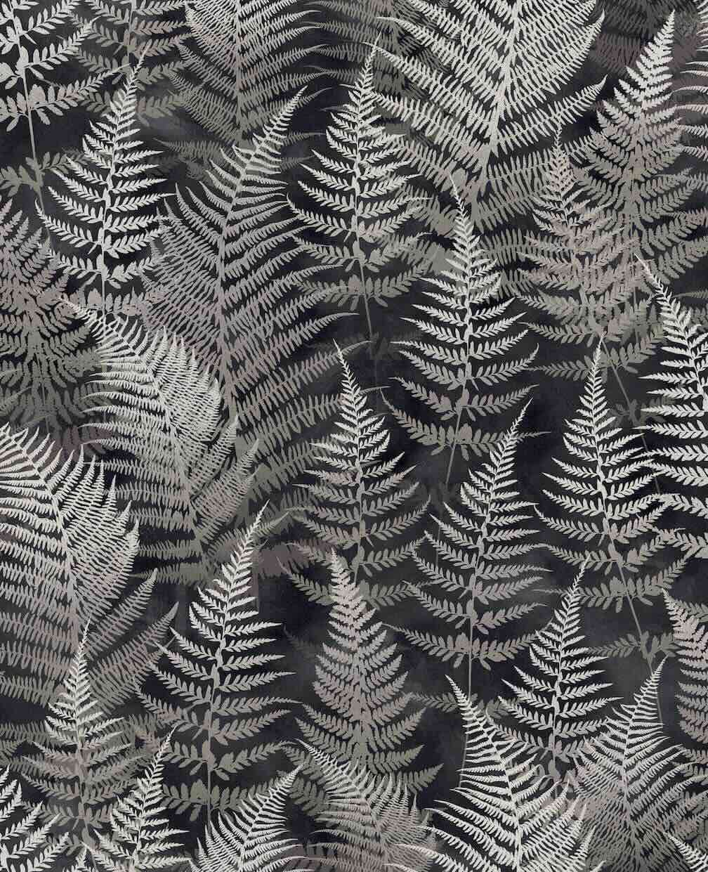 Clarissa Hulse Woodland Fern Charcoal Wallpaper