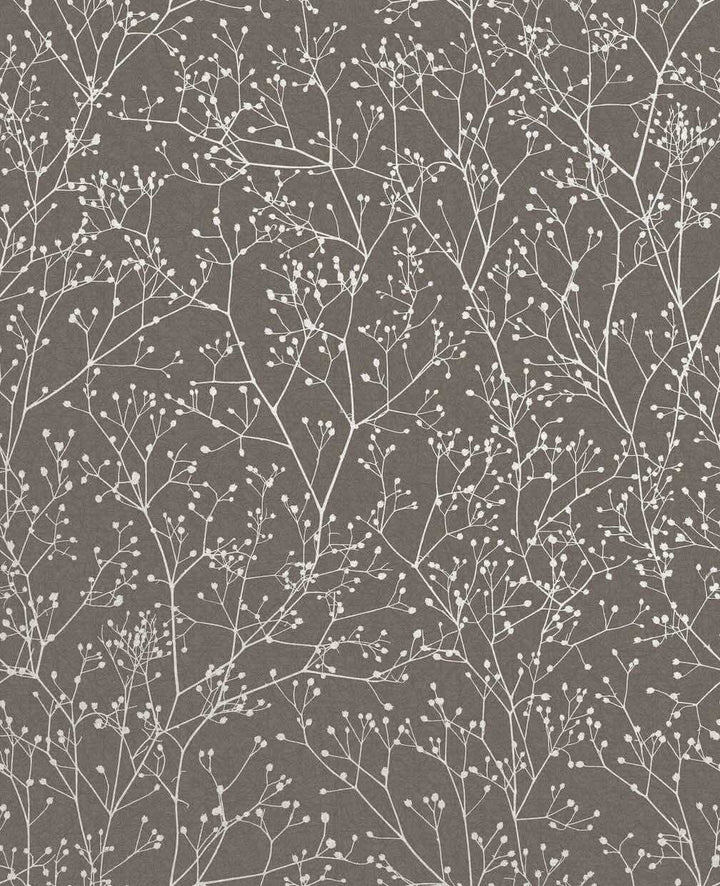 Clarissa Hulse Gypsophila Mocha & Silver Wallpaper