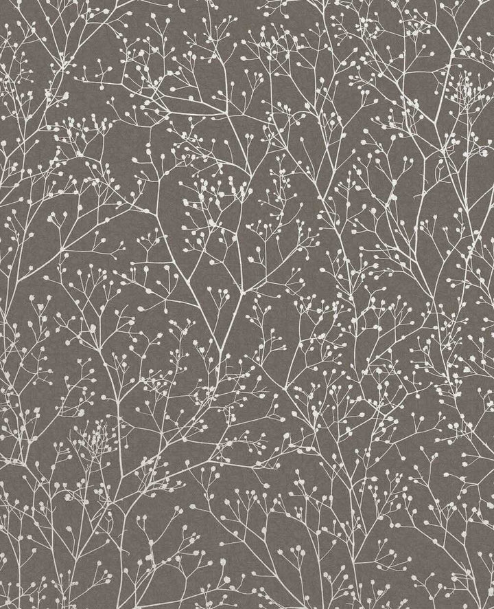 Clarissa Hulse Gypsophila Mocha & Silver Wallpaper
