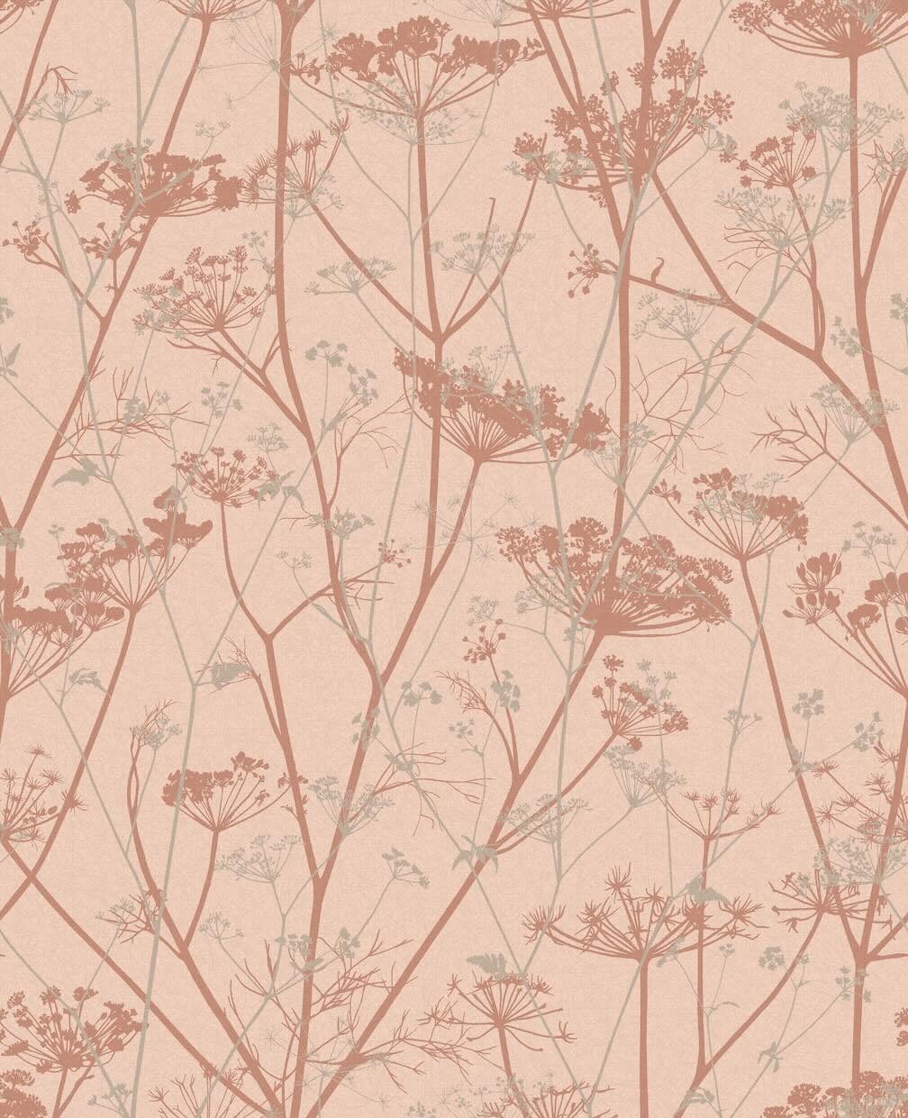 Clarissa Hulse Wild Chervil Shell & Rose Gold Wallpaper
