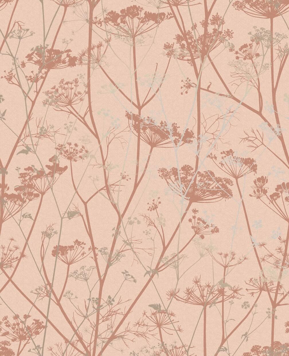 Clarissa Hulse Wild Chervil Shell & Rose Gold Wallpaper