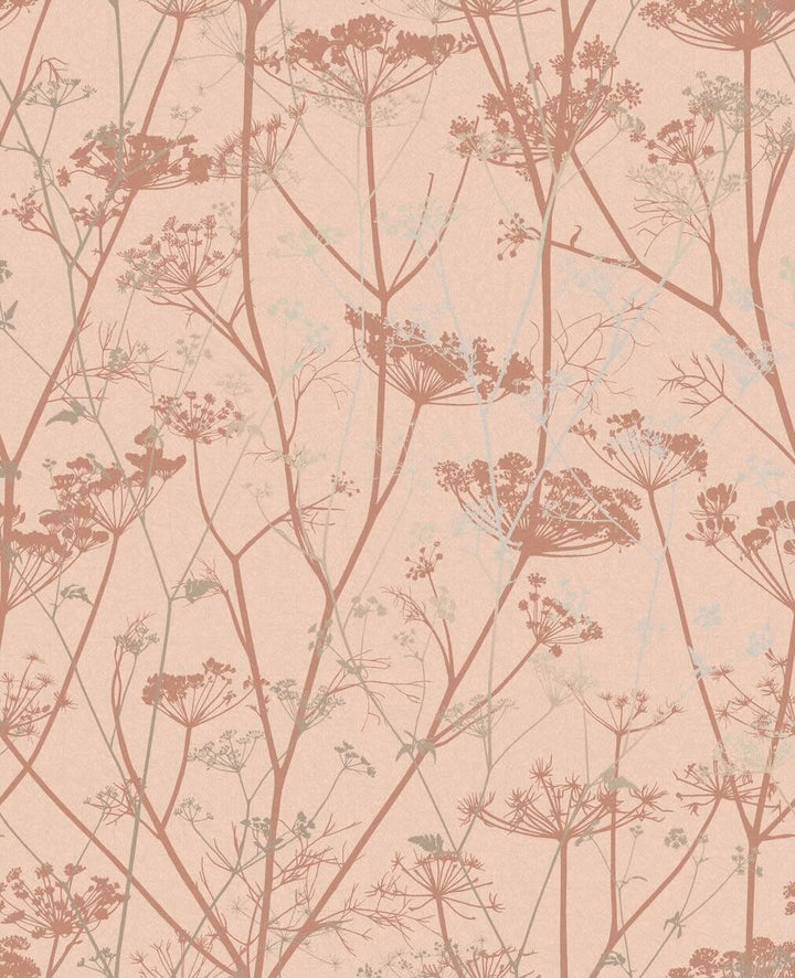 Clarissa Hulse Wild Chervil Shell & Rose Gold Wallpaper