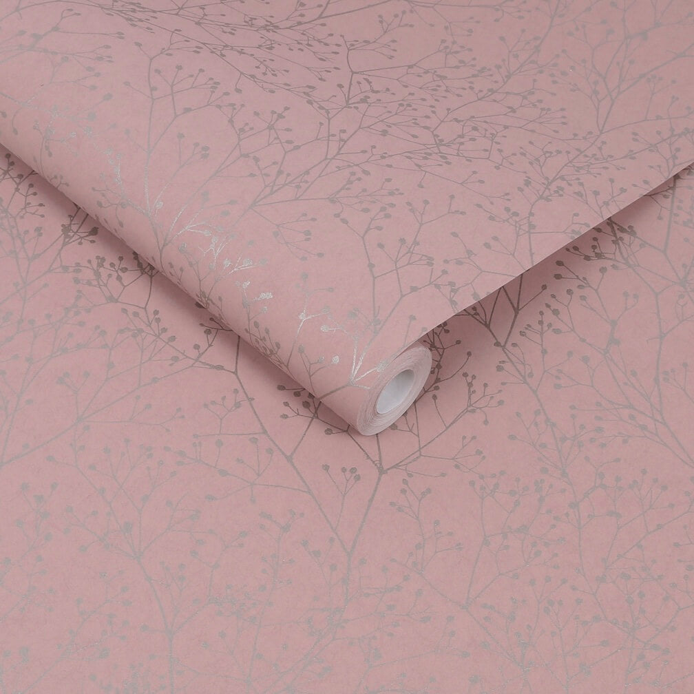 Clarissa Hulse Gypsophila Shell & Rose Gold Wallpaper