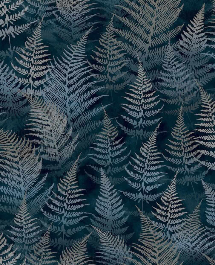 Clarissa Hulse Woodland Fern French Navy Wallpaper