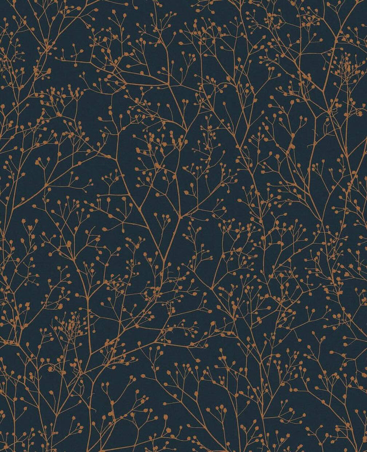 Clarissa Hulse Gypsophila Midnight Copper Wallpaper