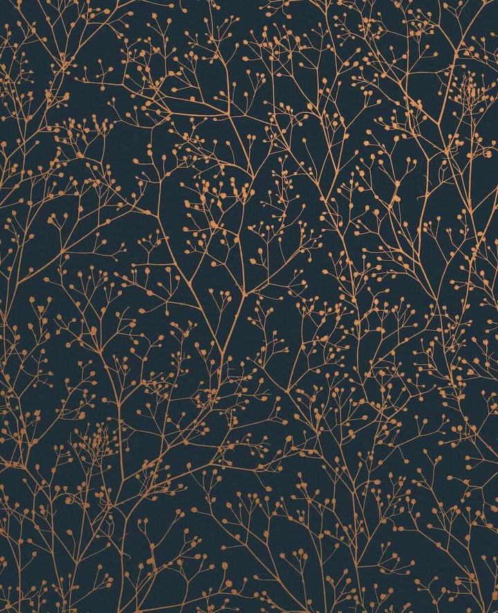 Clarissa Hulse Gypsophila Midnight Copper Wallpaper