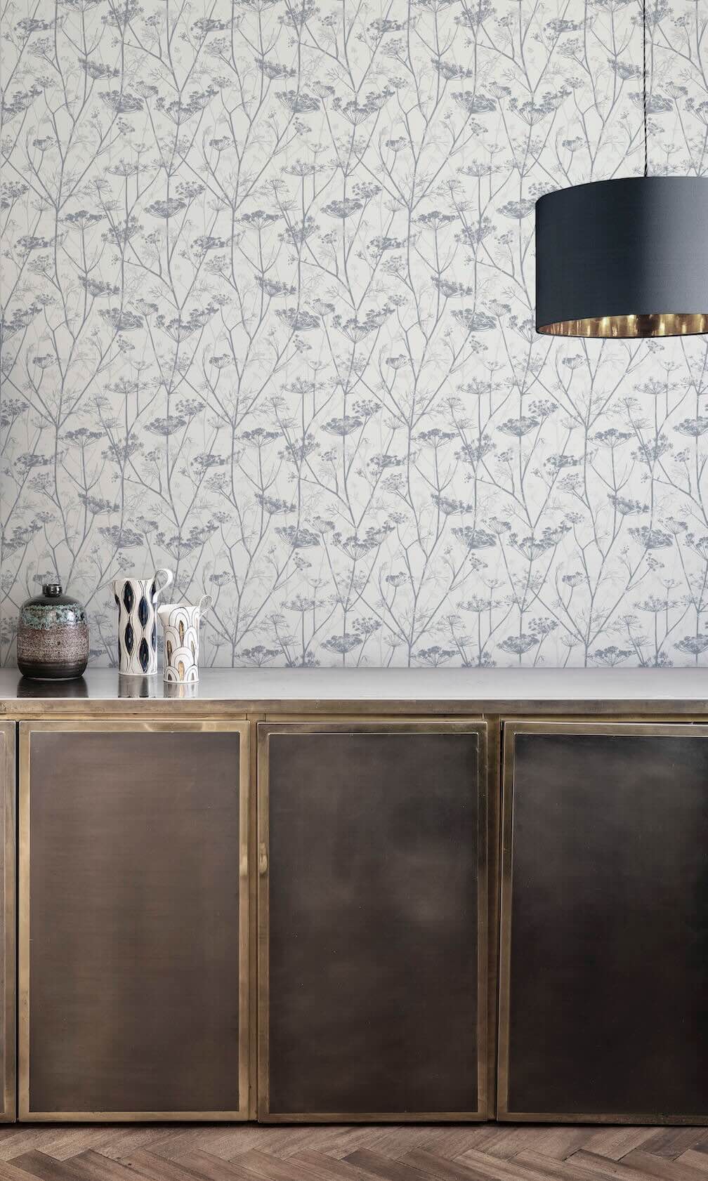 Clarissa Hulse Wild Chervil Dove & Silver Wallpaper