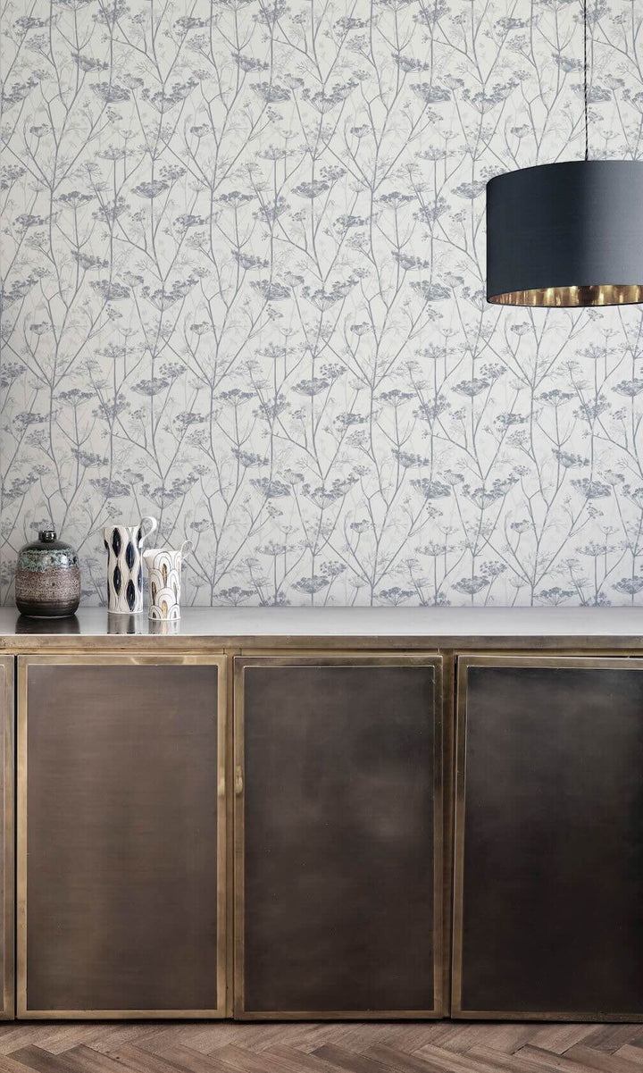 Clarissa Hulse Wild Chervil Dove & Silver Wallpaper
