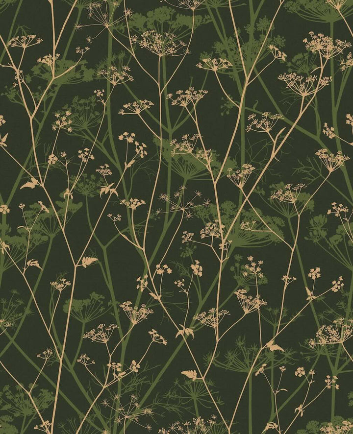 Clarissa Hulse Wild Chervil Sage & Gold Wallpaper