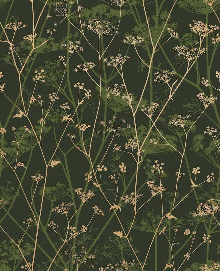 Clarissa Hulse Wild Chervil Sage & Gold Wallpaper