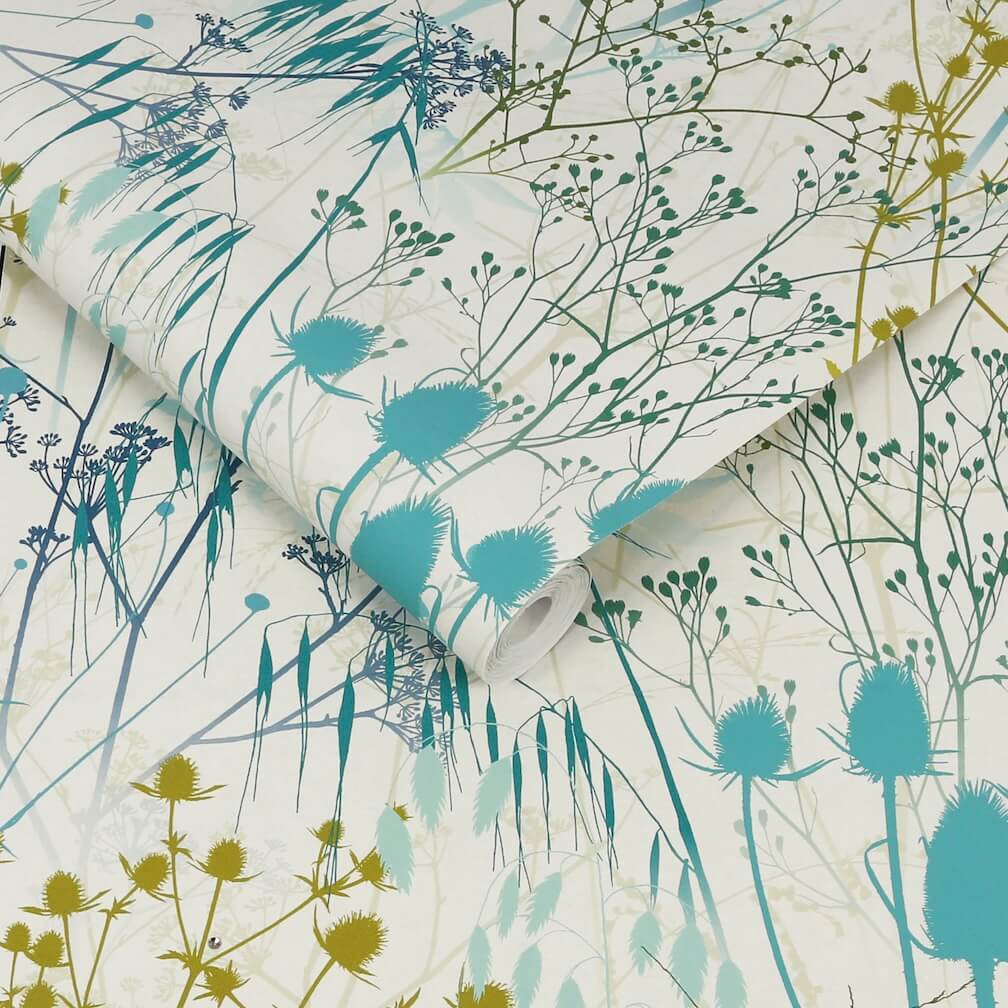 Clarissa Hulse Summer Border Verdigris Wallpaper