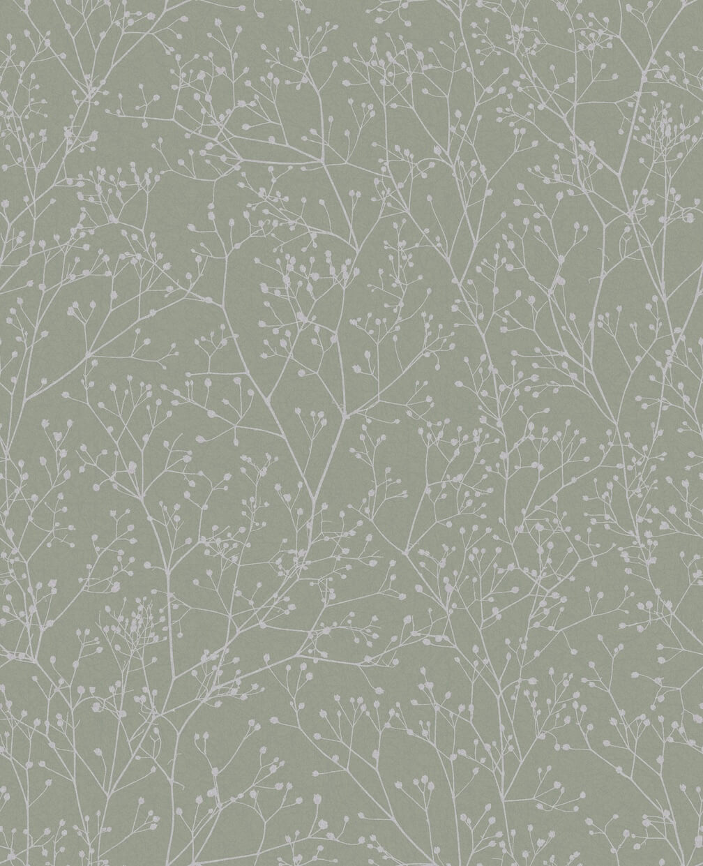 Clarissa Hulse Gypsophila Spring Green & Silver Wallpaper