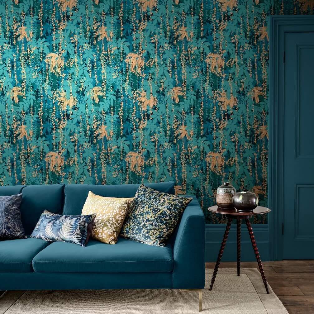 Clarissa Hulse Canopy Peacock Wallpaper