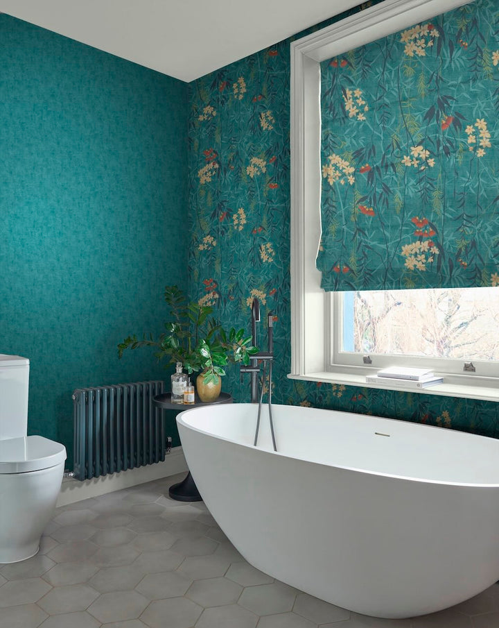 Graham & Brown Organdy Silk Teal Wallpaper