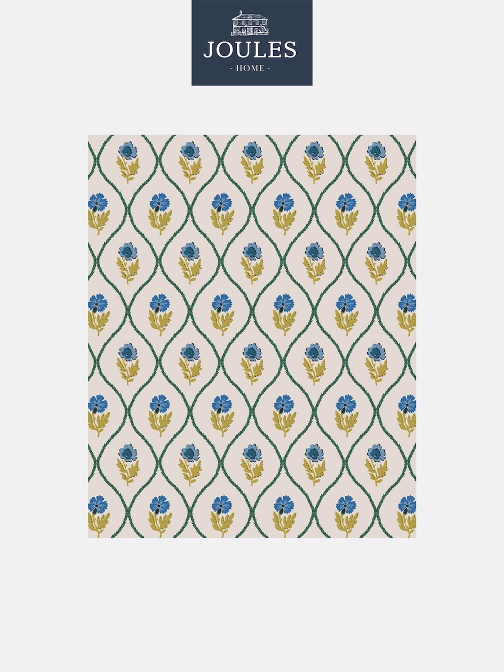 Joules Trellis Floral Creme Gold wallpaper