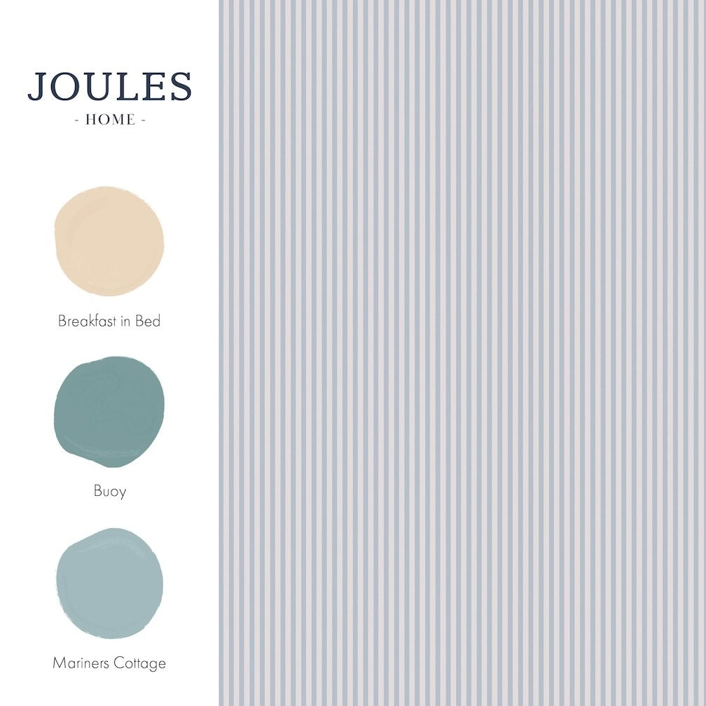 Joules Country Critters Ticking Stripe Blue wallpaper