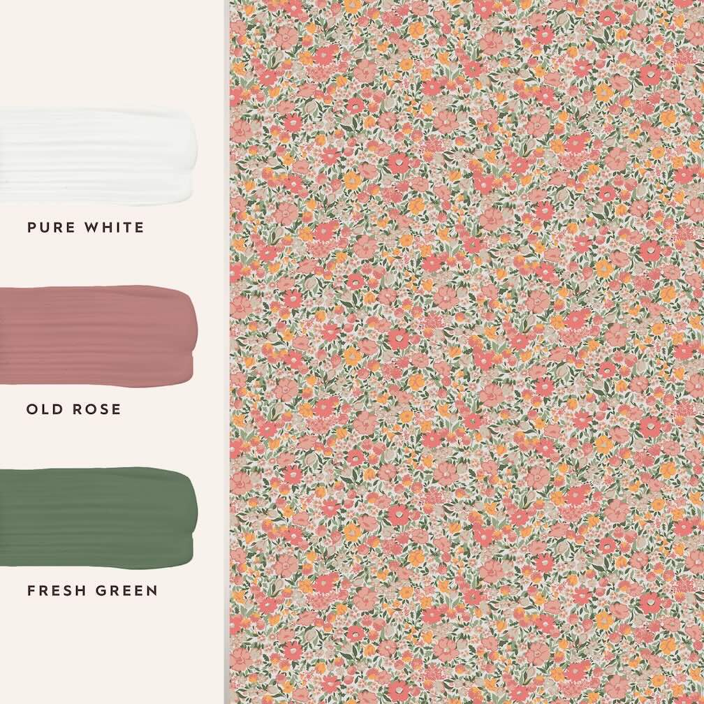 Laura Ashley Loveston Coral Pink Wallpaper