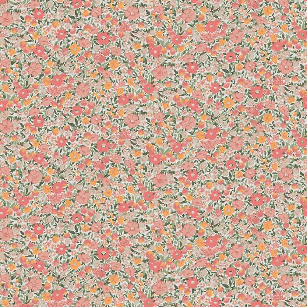 Laura Ashley Loveston Coral Pink Wallpaper