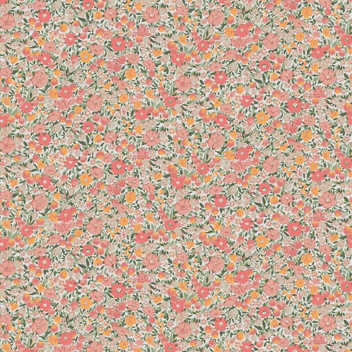 Laura Ashley Loveston Coral Pink Wallpaper