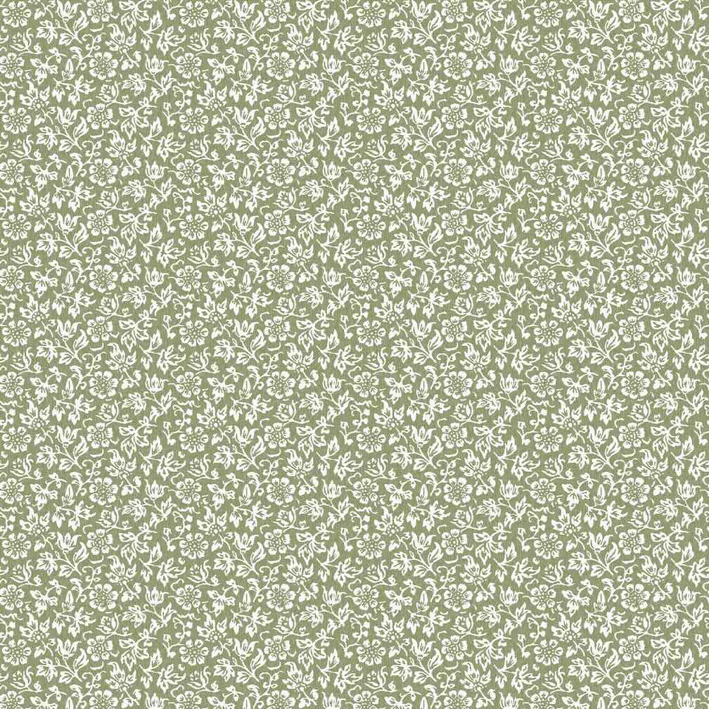 Laura Ashley Sweet Alyssum Moss Green Wallpaper
