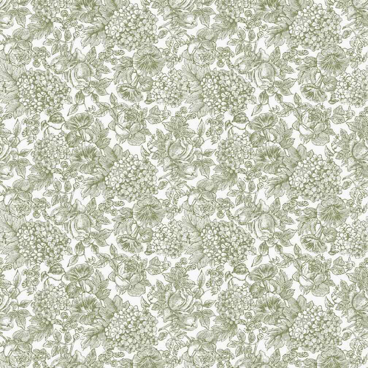 Laura Ashley Louise Moss Green Wallpaper