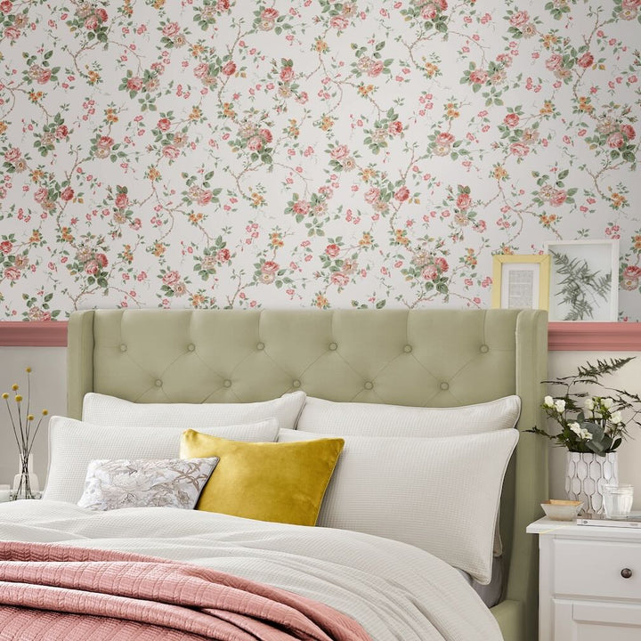 Laura Ashley Mountney Garden Antique Pink Wallpaper
