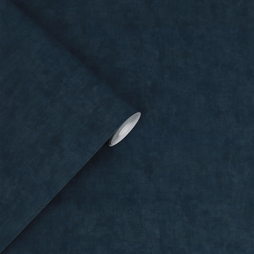 Laura Ashley Plain Midnight Seaspray Wallpaper