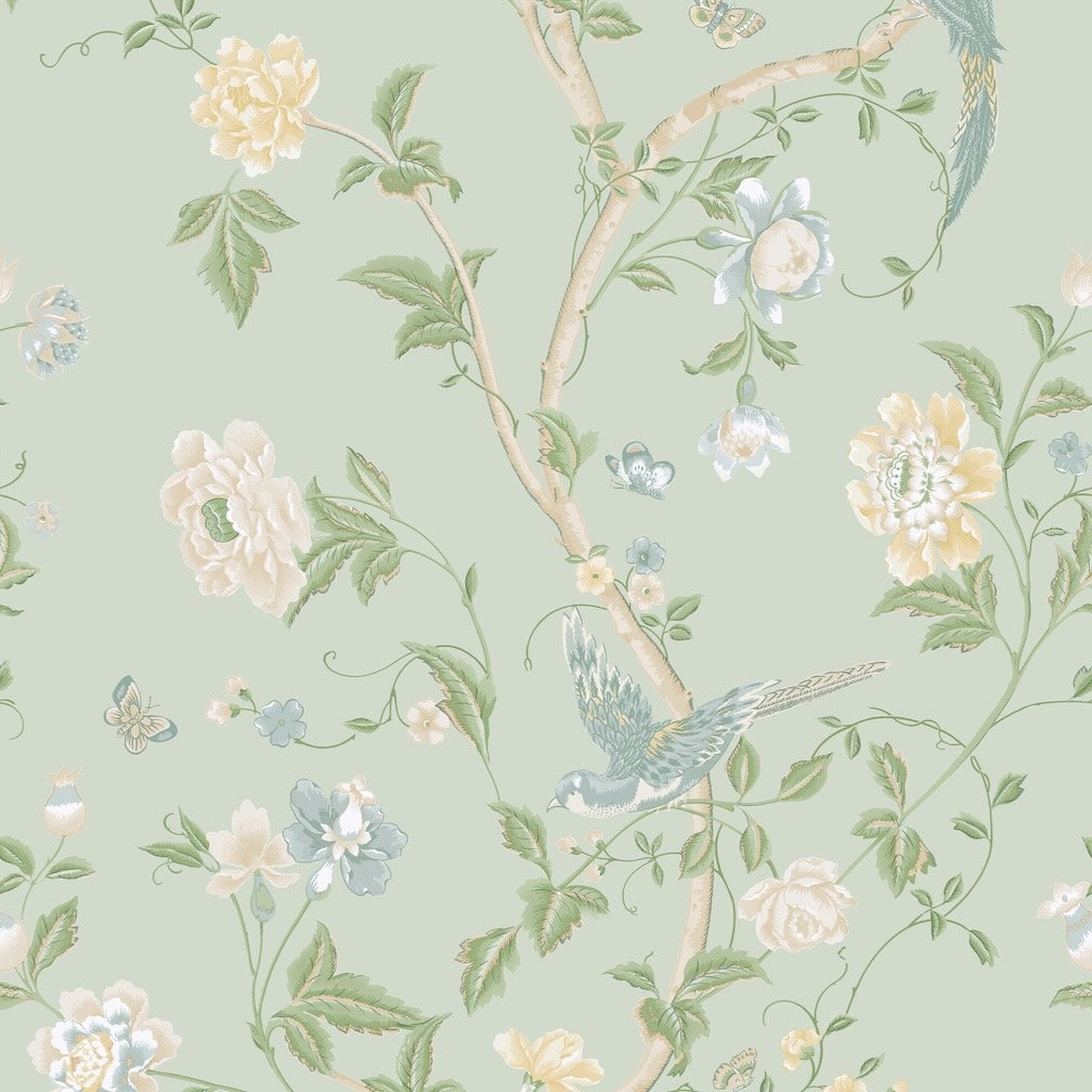 Laura Ashley Summer Palace Eau De Nil Wallpaper