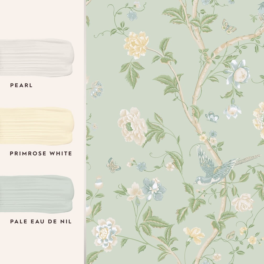 Laura Ashley Summer Palace Eau De Nil Wallpaper