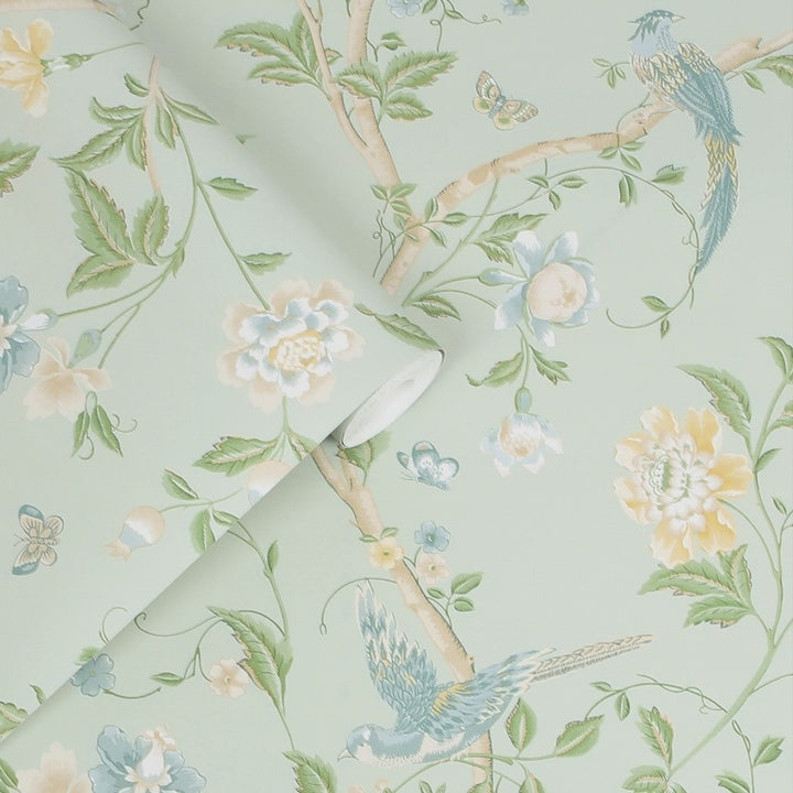 Laura Ashley Summer Palace Eau De Nil Wallpaper