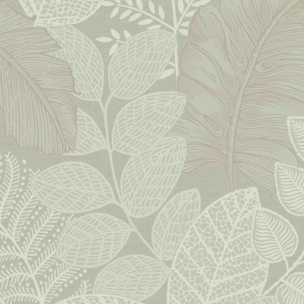 Superfresco Easy Scattered Leaves Sage Green Wallpaper