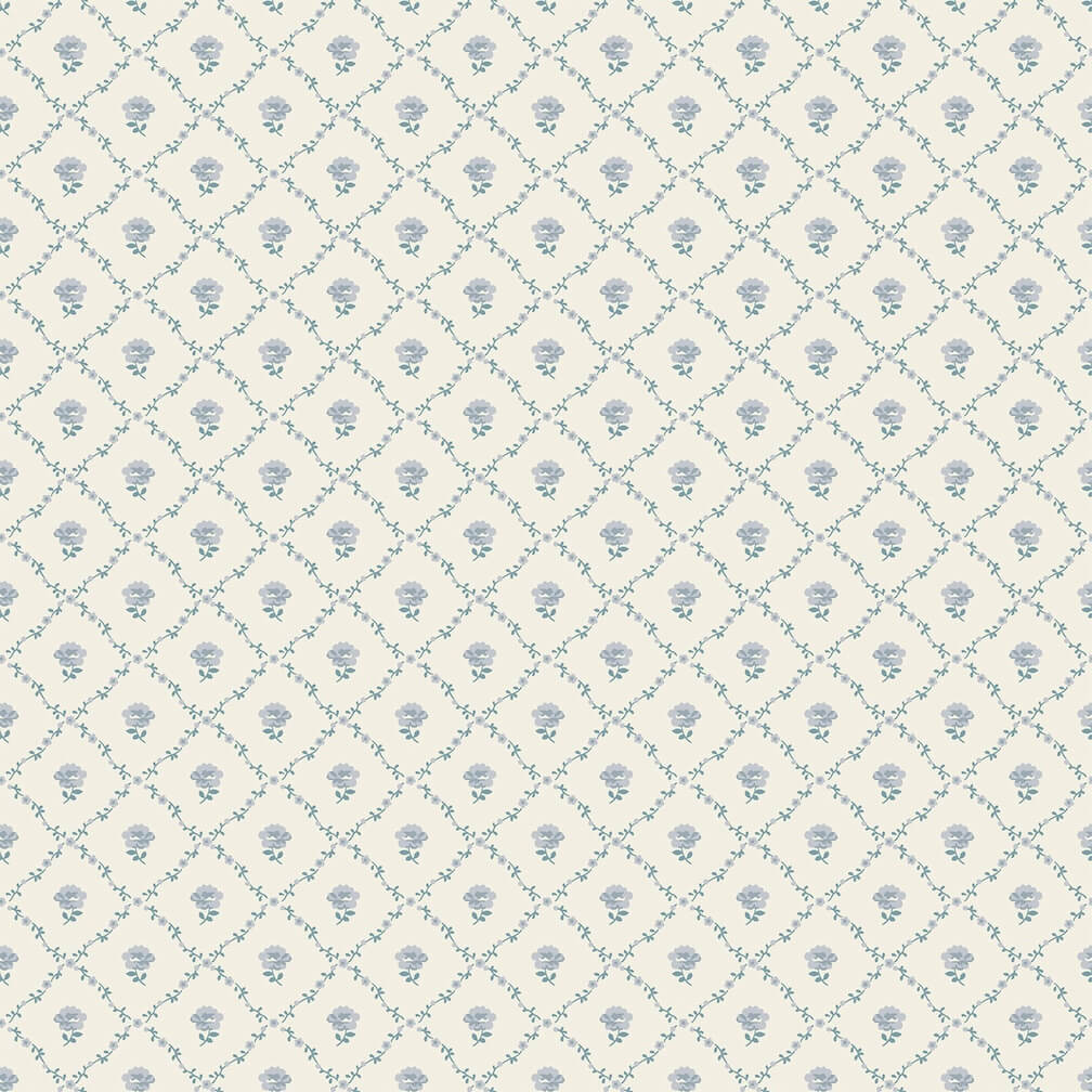 Laura Ashley Kate Pale Seaspray Blue Wallpaper