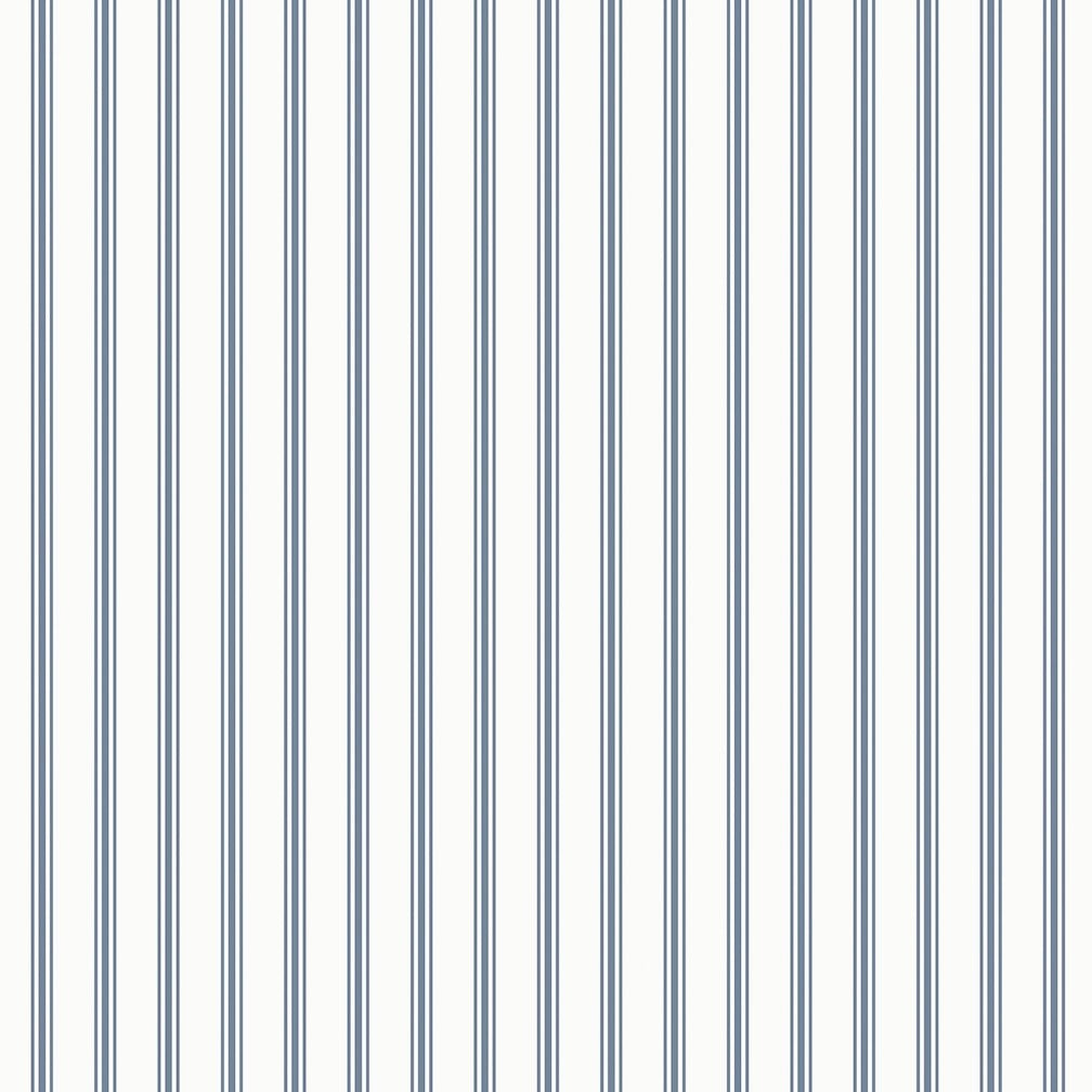 Laura Ashley Farnworth Stripe Smoke Blue Wallpaper