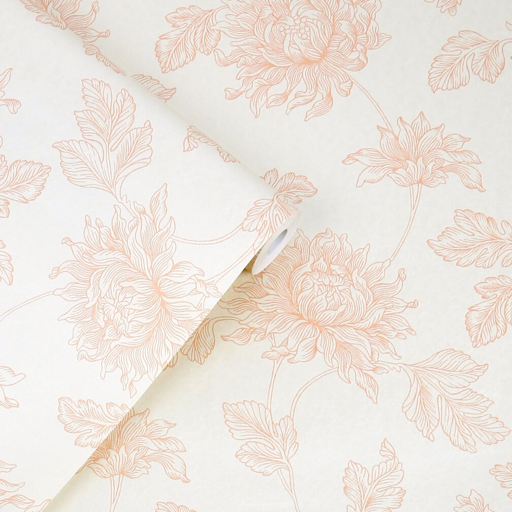 Laura Ashley Stratton Plaster Pink Wallpaper