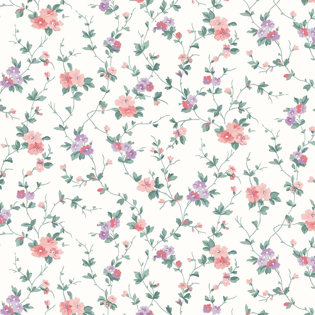 Laura Ashley Priory Coral Pink Wallpaper