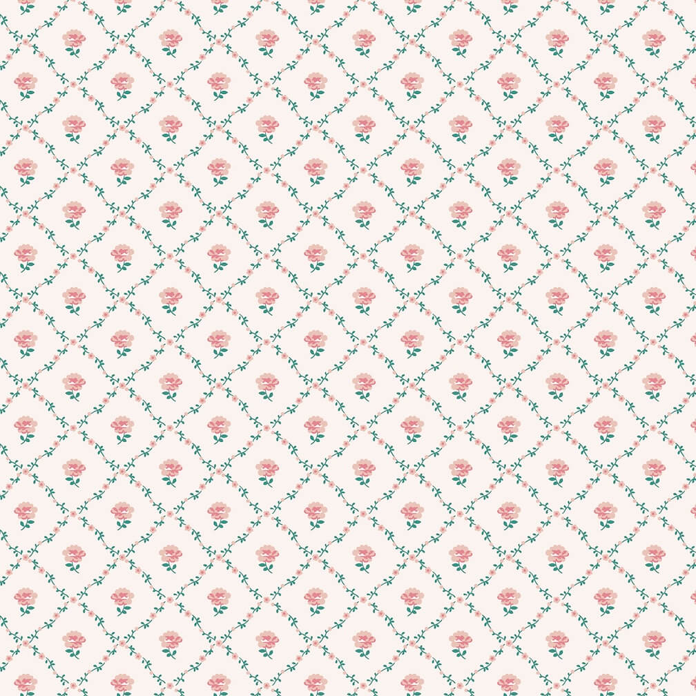Laura Ashley Kate Coral Pink Wallpaper