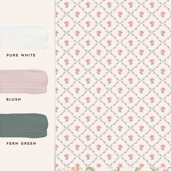 Laura Ashley Kate Coral Pink Wallpaper