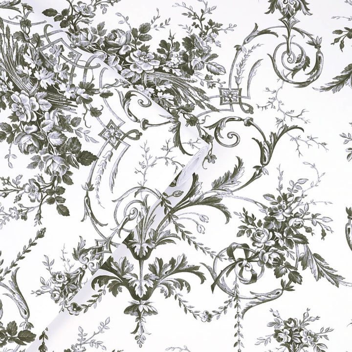 Laura Ashley Tuileries Charcoal Wallpaper