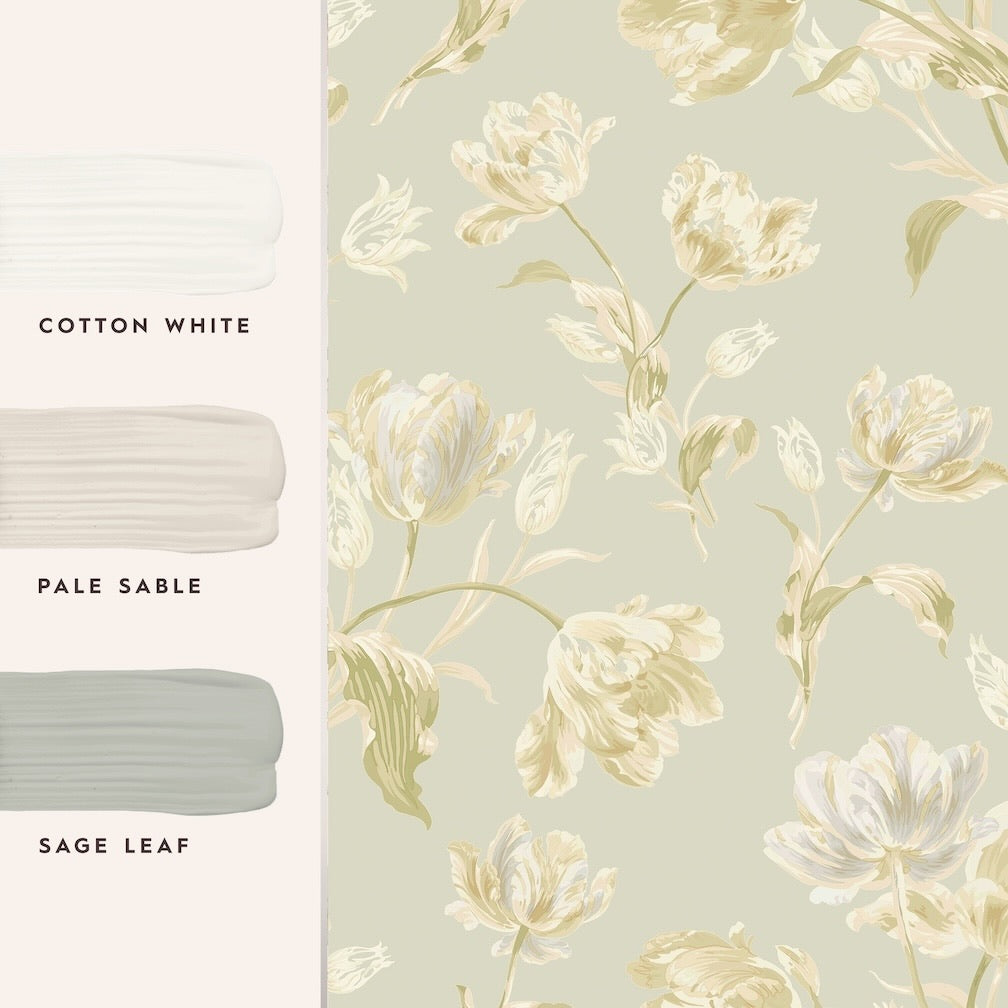 Laura Ashley Gosford Sage Green Wallpaper