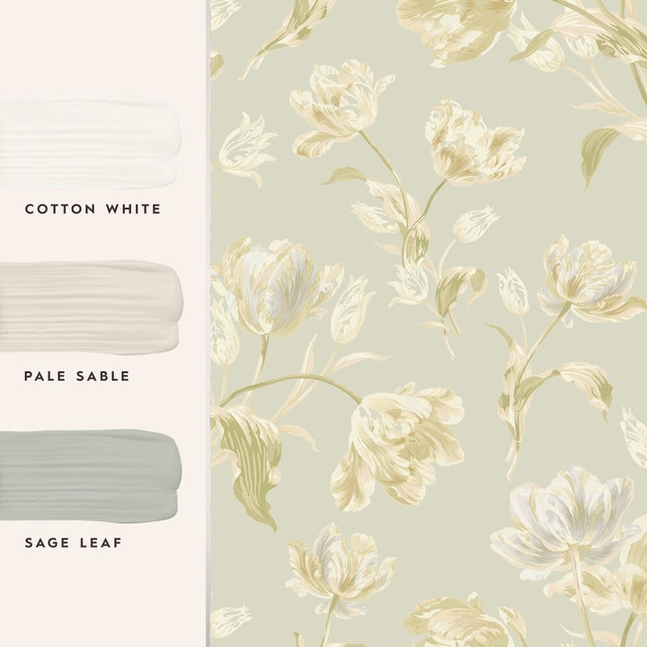Laura Ashley Gosford Sage Green Wallpaper