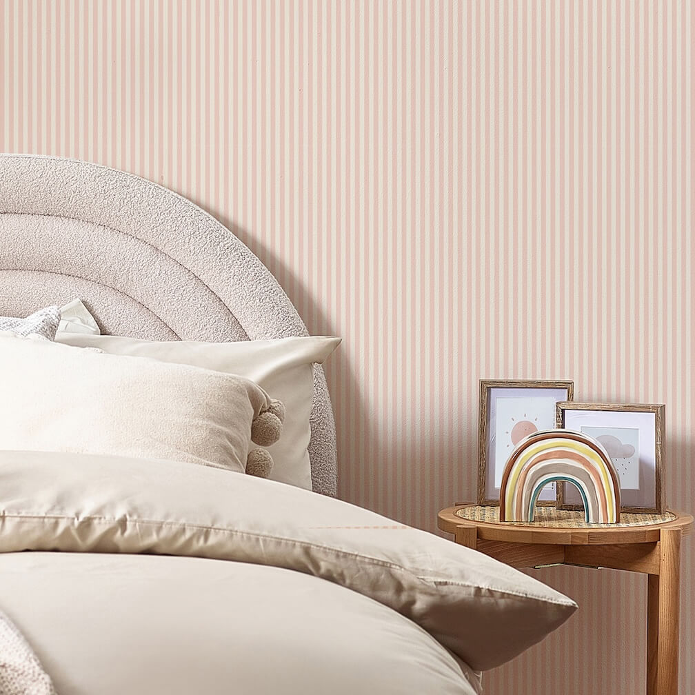 Next Calm Stripe Pink Wallpaper