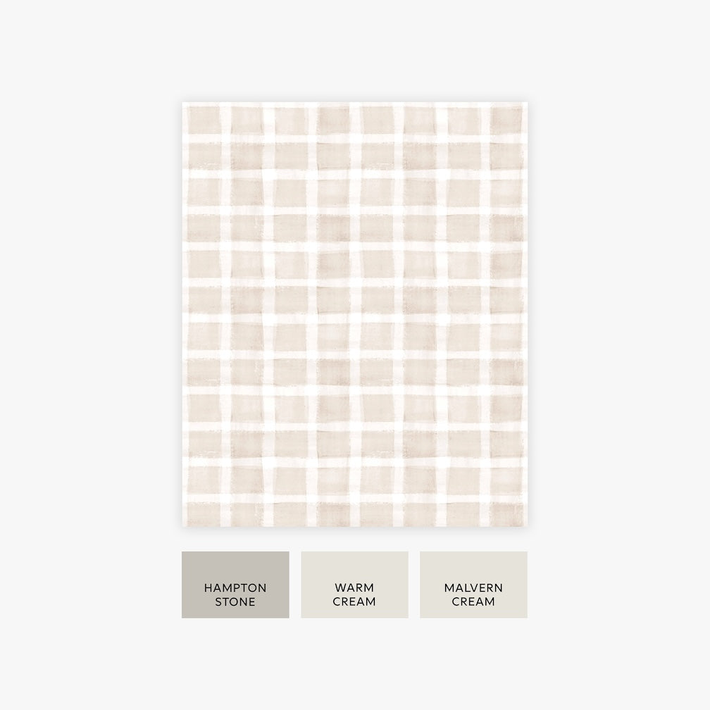 Next Gingham Natural Wallpaper