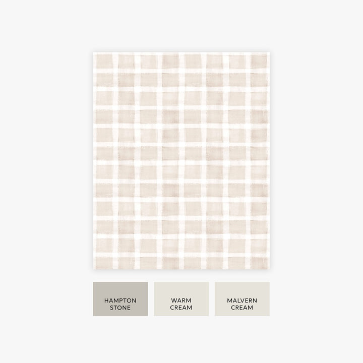Next Gingham Natural Wallpaper