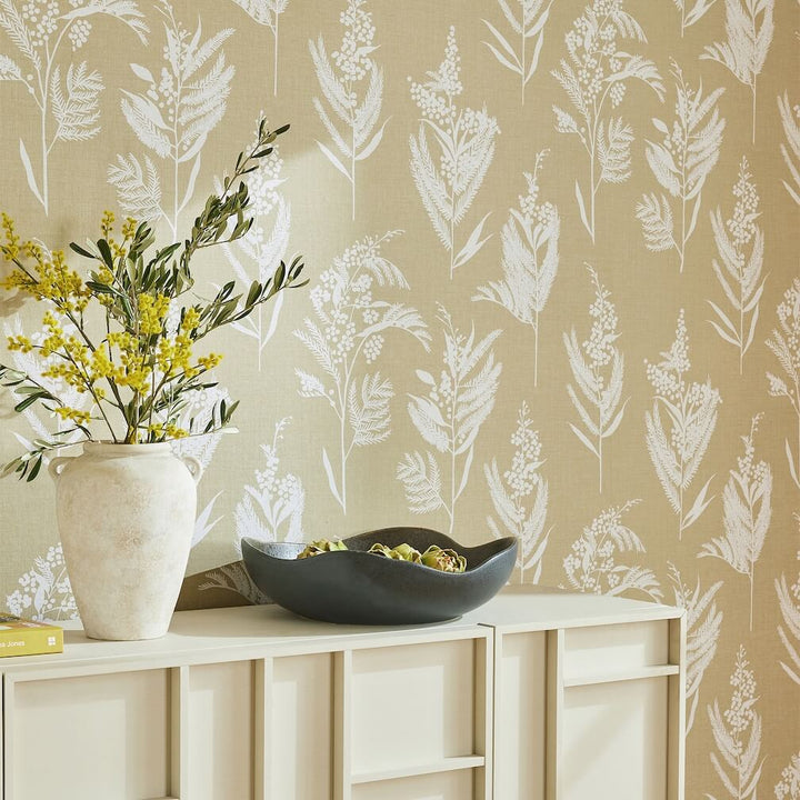 Next Equinox Leaf Khaki Wallpaper