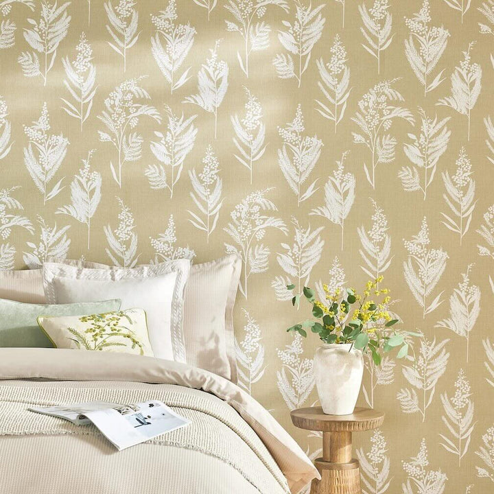 Next Equinox Leaf Khaki Wallpaper
