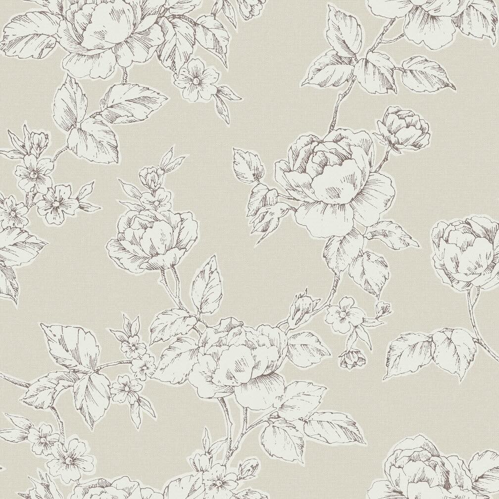 Laura Ashley Pollington Roses Natural Wallpaper