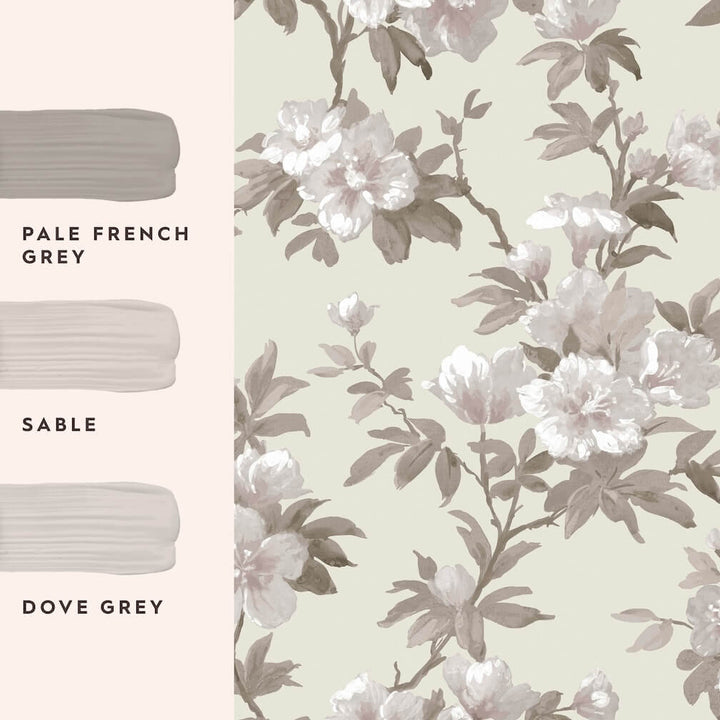 Laura Ashley Rosamund Natural Wallpaper