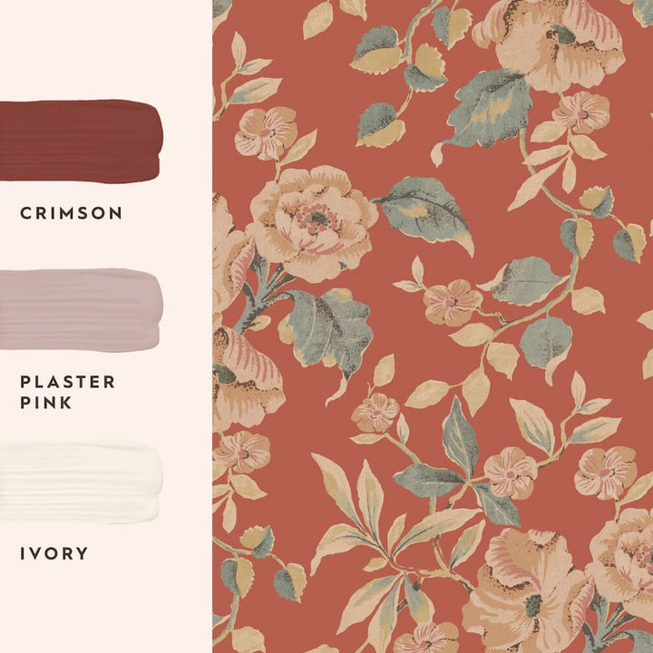 Laura Ashley Aylworth Trail Terracotta Wallpaper